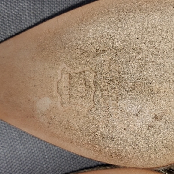 Stuart Weitzman Snake Skin Design Square Nose Pointed Flats Size 10.5 N - Picture 10 of 13